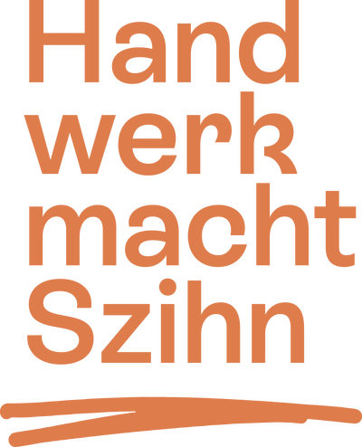Handwerk macht Szihn vierzeilig terrakotta